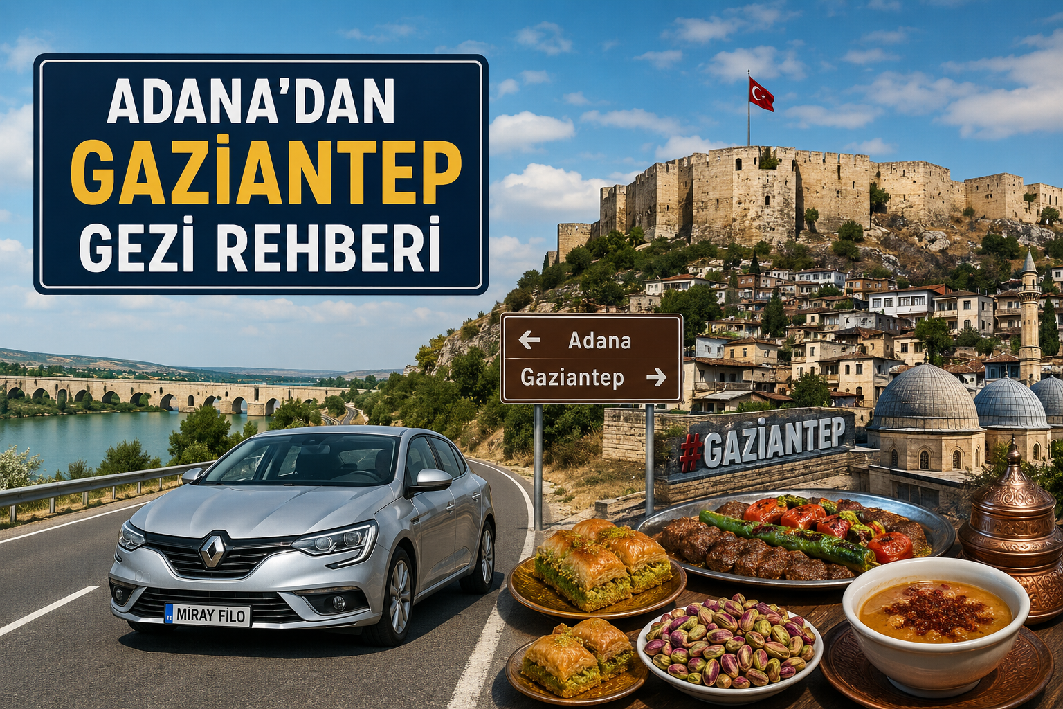 Adana'dan Gaziantep Gezi Rehberi | Araçla Gaziantep Gezisi - Miray Filo