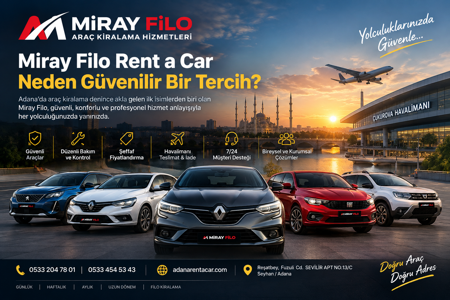 Miray Filo Rent a Car – Güvenilir Araç Kiralama