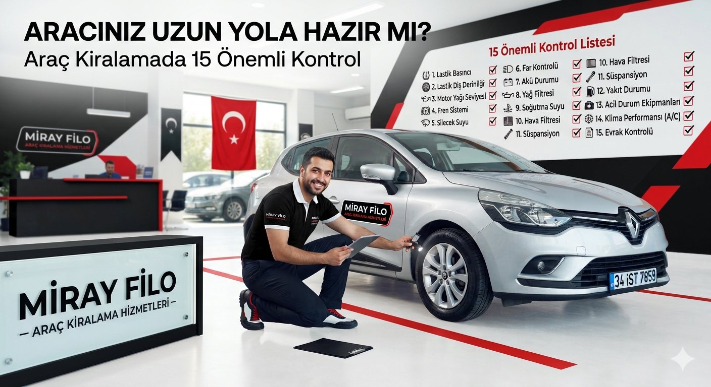 Uzun Yola Çıkmadan Önce 15 Kontrol: Kiralık Araçla Yola Çıkmanın Avantajları