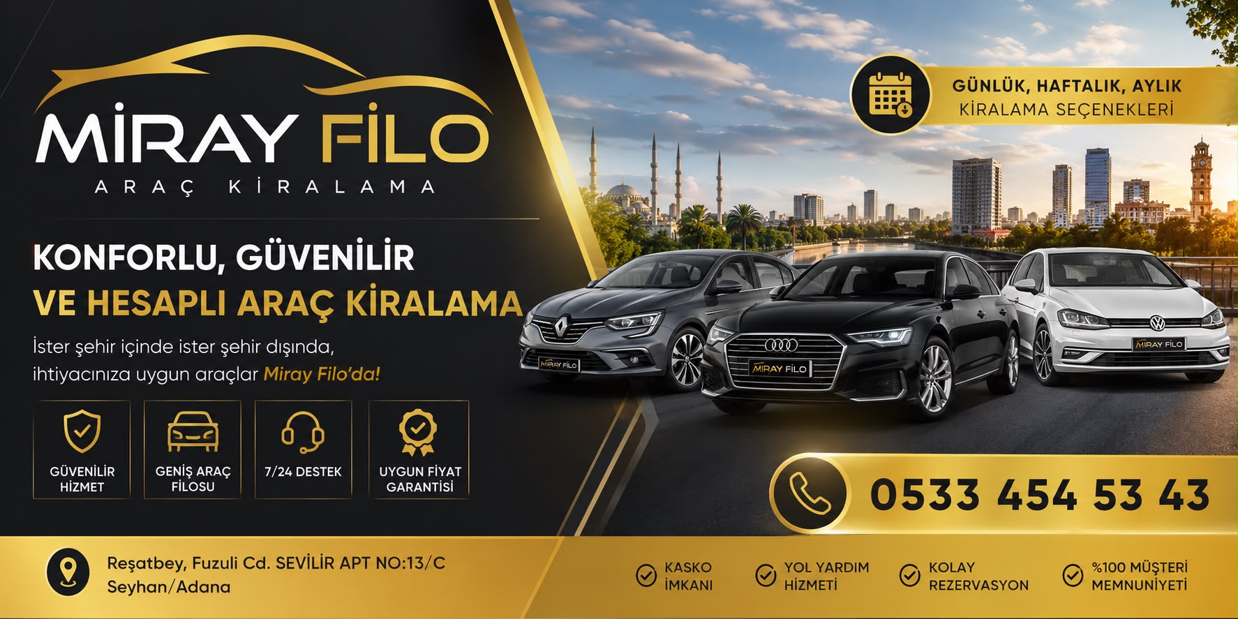 Adana Günlük Araç Kiralama