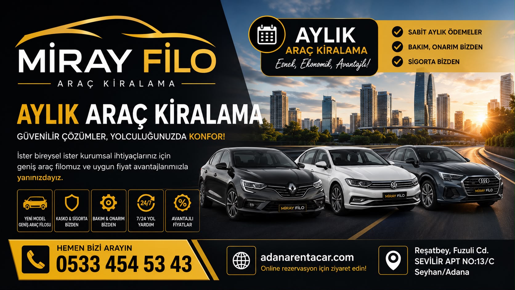Adana Aylık Araç Kiralama