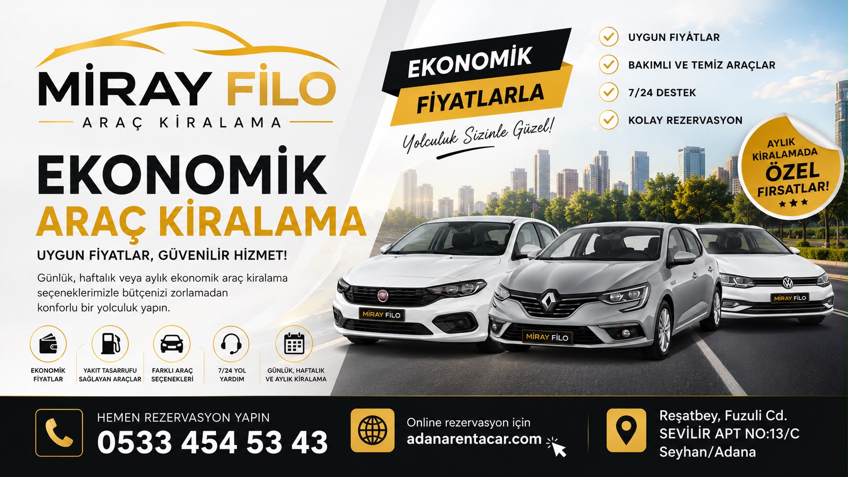 Adana Ekonomik Araç Kiralama