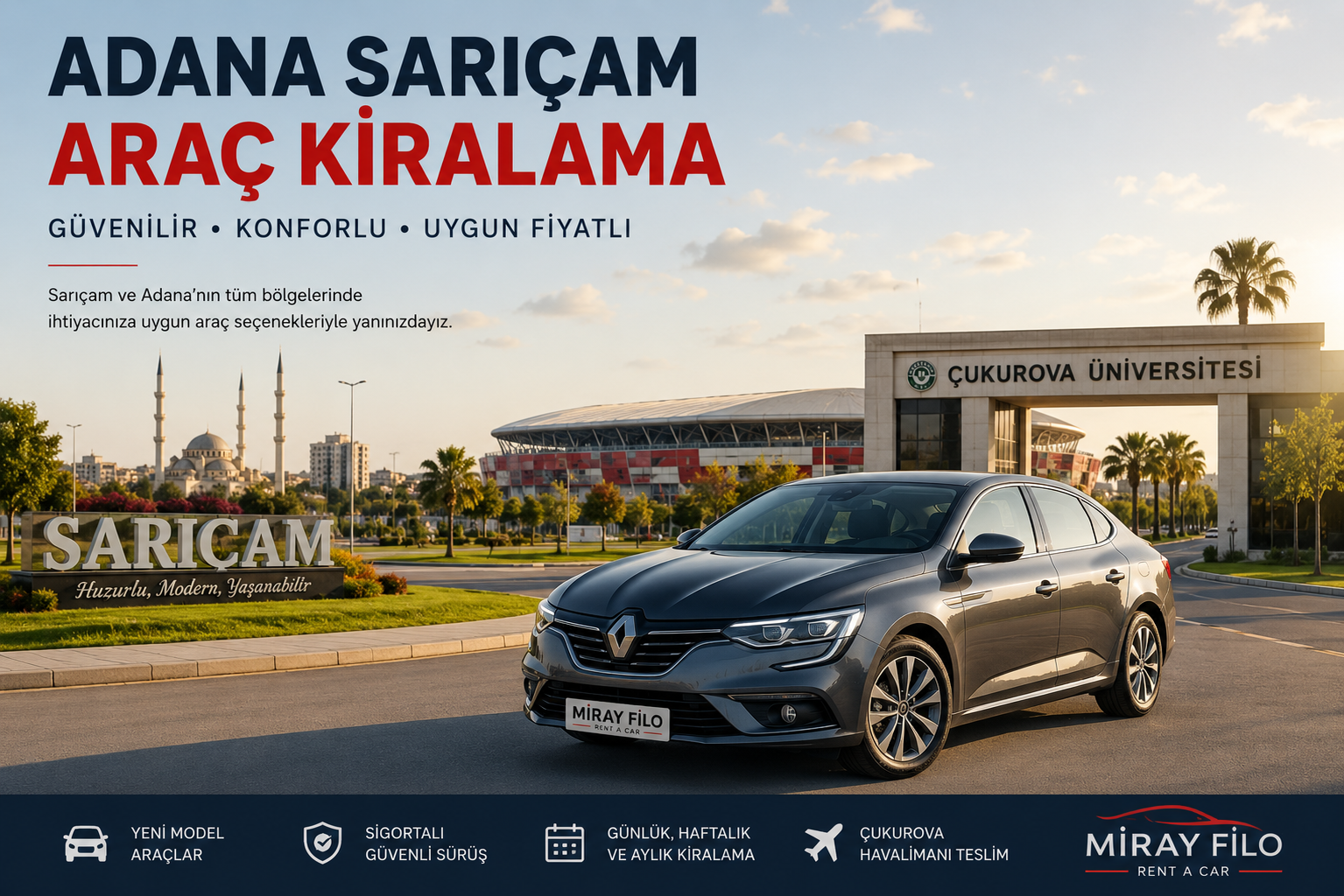 Adana Sarıçam Araç Kiralama